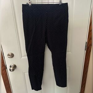Talbots Black Pants with White Dots